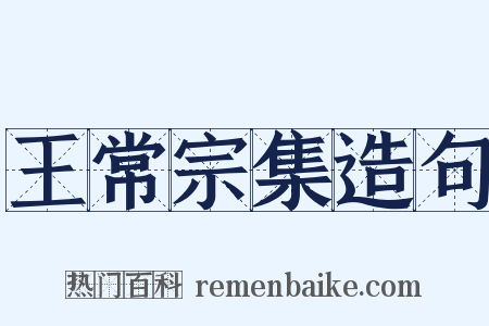 王常宗集造句是什么意思的图片